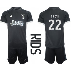Juventus Timothy Weah #22 Dětské Alternativní dres komplet 2023-24 Krátký Rukáv (+ trenýrky)